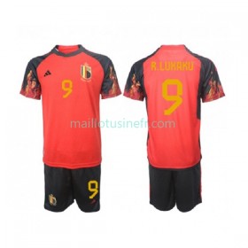 Maillot de Foot Belgique Lukaku 9 Domicile Coupe du monde 2022 - Enfant